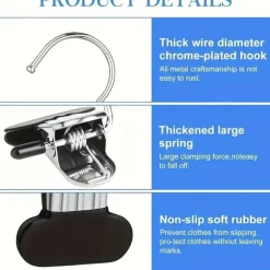 10er-Pack Edelstahlhaken – Stiefelclips für Wäsche und Aufbewahrung