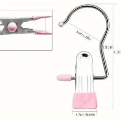 10er-Pack Edelstahlhaken – Stiefelclips für Wäsche und Aufbewahrung