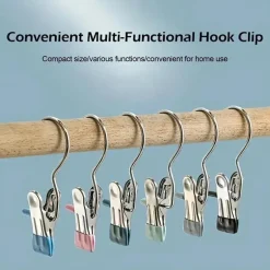 10er-Pack Edelstahlhaken – Stiefelclips für Wäsche und Aufbewahrung