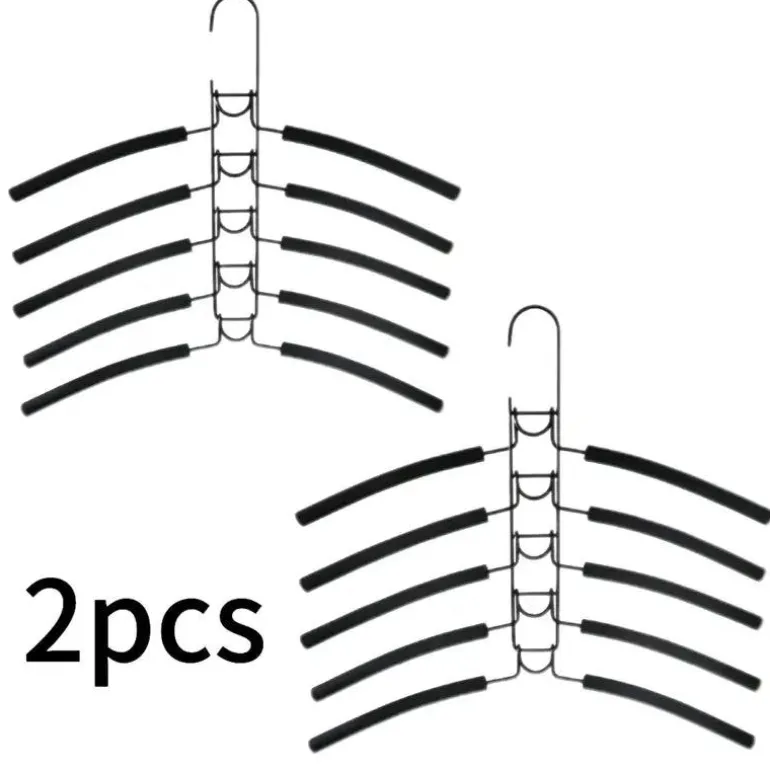 2er-Pack 5-stufige Metallbügel – Platzsparender, faltbarer Organizer