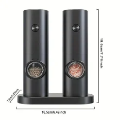 2er-Set elektrische Salz- und Pfeffermühlen – batteriebetrieben