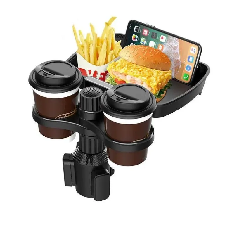 Erweiterbarer Getränkehalter für Snacktische im Auto – Multifunktionales Reisezubehör