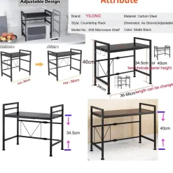 Erweiterbarer Küchenregal-Organizer – verstellbares Lagerregal