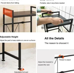 Erweiterbarer Küchenregal-Organizer – verstellbares Lagerregal