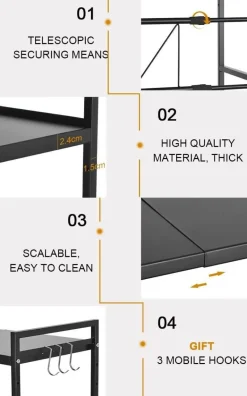 Erweiterbarer Küchenregal-Organizer – verstellbares Lagerregal