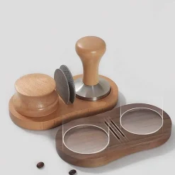 Espresso Tamper Station - Tamper-Zubehör mit Holzsockel