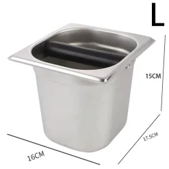 Espresso-Abklopfbehälter aus Edelstahl zur einfachen Entsorgung des Kaffeesatzes