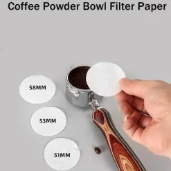 Espresso-Kaffeefilterpapier für 51-mm-Siebträger – 100er-Packung, perfekt zum Aufbrühen eines reichen Geschmacks