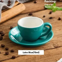 Espresso-Kaffeetassen-Set aus Keramik – Teetassen und Becher aus Keramik zum Frühstück