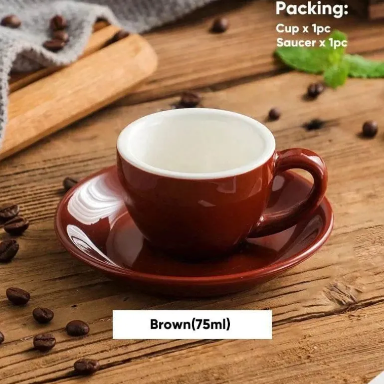 Espresso-Kaffeetassen-Set aus Keramik – Teetassen und Becher aus Keramik zum Frühstück