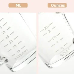 Espresso-Messbecher aus Glas mit Doppelöffnungs-Messskala für perfekte Lattes