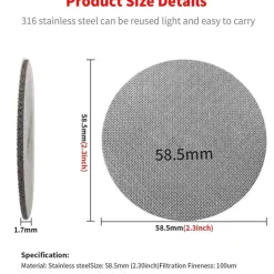 Espresso-Pucksieb aus Edelstahl für den professionellen Siebträgereinsatz