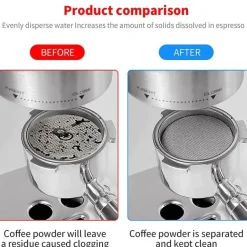 Espresso-Pucksieb aus Edelstahl für den professionellen Siebträgereinsatz