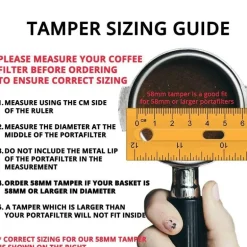 Espresso-Tamper aus Edelstahl – professionelles Barista-Werkzeug, 51–53 mm, flache Basis