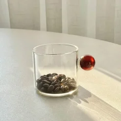 Espressotassen-Set aus Glas – 110 ml Kaffeebecher mit Untertassen