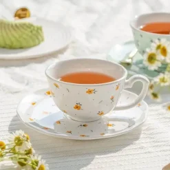 Espressotassen-Set aus Keramik – Hochwertige Tassen mit Untertasse und Löffel