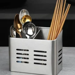 Essstäbchenhalter aus Edelstahl – Abtropfgestell mit 2 Gittern