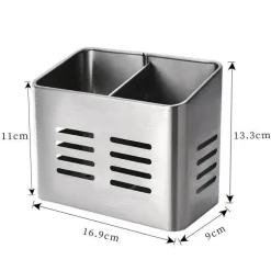 Essstäbchenhalter aus Edelstahl – Abtropfgestell mit 2 Gittern