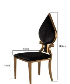 Esszimmerstuhl aus Edelstahl – Luxuriöses Spielkartendesign