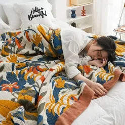 Europäische Baumwollgaze-Überwurfdecke - Weicher, leichter Sofabezug