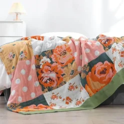 Europäische Baumwollgaze-Überwurfdecke - Leichter Sofa- und Bettüberwurf