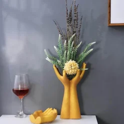 Europäische Handmodell-Keramikvase - Dekorativer Wohnakzent