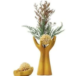 Europäische Handmodell-Keramikvase - Dekorativer Wohnakzent