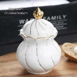 Europäisches Kaffeeservice aus Knochenporzellan – Tee und Kaffee aus Porzellan mit Goldeinlage