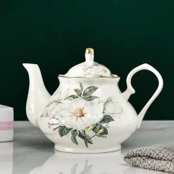 Europäisches Teekannenset aus Knochenporzellan – Hochwertiges Teeservice aus Porzellan