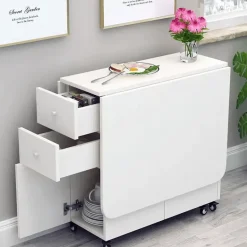 Extendable Rolling Storage Cart - Multifunctional Home Office Organizer