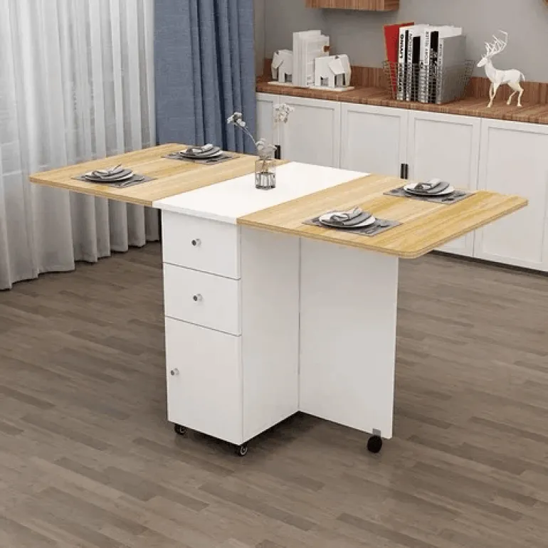 Extendable Rolling Storage Cart - Multifunctional Home Office Organizer