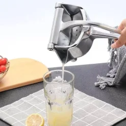 Extra großer manueller Entsafter aus Edelstahl – Hochleistungs-Obstpresse