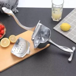 Extra großer manueller Entsafter aus Edelstahl – Hochleistungs-Obstpresse