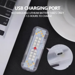 Fahrradhelm Solar Rücklicht - Wiederaufladbares LED Sicherheitslicht