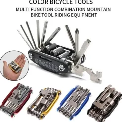 Fahrradreparaturwerkzeug 15-in-1 – Multifunktionales Taschen-Wartungsset