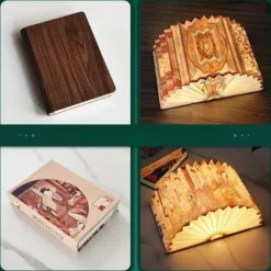 Faltbare Buch-Schreibtisch-Nachtlampe – Künstlerisches Geschichtenerzähler-Design