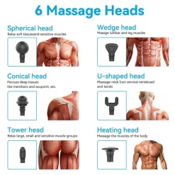 Faltbare Massagepistole – Profi-Set mit Tiefengewebe-Heizmassagegerät