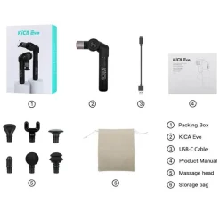 Faltbare Massagepistole – Profi-Set mit Tiefengewebe-Heizmassagegerät