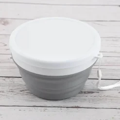 Faltbare Nudelschüssel aus Silikon mit Deckel – perfekt für die Küche im Freien