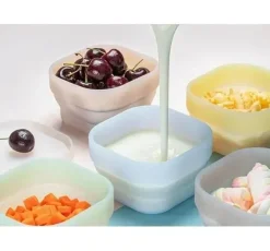 Faltbare Schüssel aus Silikon – Tragbare Bento-Box, Lebensmittelbehälter