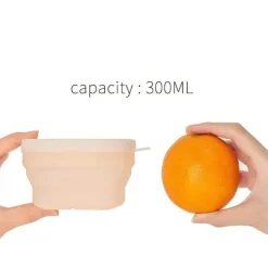 Faltbare Schüssel aus Silikon – Tragbare Bento-Box, Lebensmittelbehälter