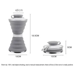 Faltbare Silikon-Wasserflasche – 500 ml Reiseflasche