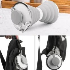 Faltbare Silikon-Wasserflasche – 500 ml Reiseflasche