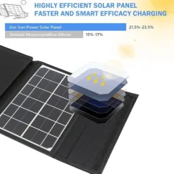 Faltbare Solar-Powerbank – Tragbares Reiseladegerät