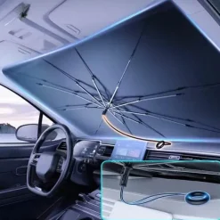 Faltbarer Auto-Windschutzscheiben-Regenschirm – Sonnenschutz zum Schutz des Fahrzeugs