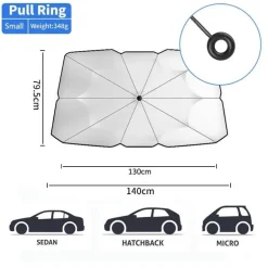 Faltbarer Auto-Windschutzscheiben-Regenschirm – Sonnenschutz zum Schutz des Fahrzeugs