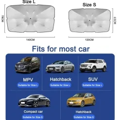 Faltbarer Auto-Windschutzscheiben-Regenschirm – Sonnenschutz zum Schutz des Fahrzeugs
