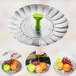 Faltbarer Dampfkorb aus Edelstahl – Küchenkochwerkzeug