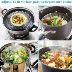 Faltbarer Dampfkorb aus Edelstahl – Küchenkochwerkzeug