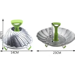 Faltbarer Dampfkorb aus Edelstahl – Küchenkochwerkzeug